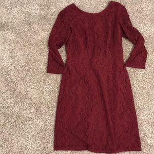 Merona burgundy lace dress
